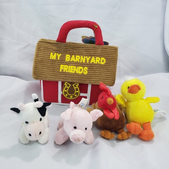 ๐SOLD๐ Aurora My Barnyard Friends Plush Playset Talking Cow Pig Chicken Duck - Picture 10 of 10